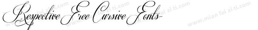 Respective Free Cursive Fonts字体转换